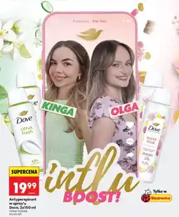 Biedronka Antyperspirant w spray'u Dove citrus fresh oferta