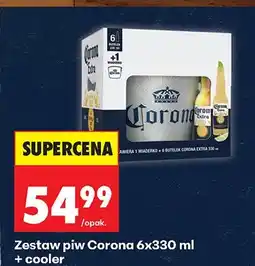 Biedronka Zestaw piw Corona Extra + cooler oferta