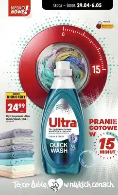Biedronka Płyn do prania Ultra Quick Wash Clean & Fresh oferta