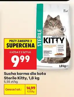 Biedronka Sucha karma dla kota Sterile Kitty z kurczakiem oferta