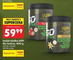 Biedronka Izolat białka WPI Go Active smak truskawkowo-jagodowy oferta