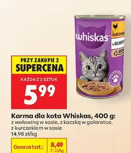 Biedronka Karma dla kota Whiskas z wołowiną w sosie oferta