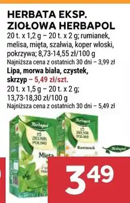 Stokrotka Herbata ekspresowa ziołowa Herbapol rumianek melisa mięta szałwia koper włoski pokrzywa oferta