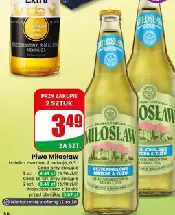 Dino Piwo Miłosław butelka zwrotna, 2 rodzaje oferta