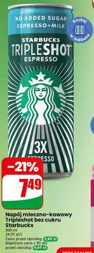 Dino Napój mleczno-kawowy Tripleshot bez cukru Starbucks oferta