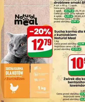 Dino Sucha karma dla kota z kurczakiem Natural Meal oferta