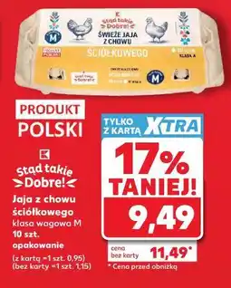 Kaufland Stąd takie Dobre! Jaja z chowu ściółkowego klasa wagowa M 10 szt. opakowanie oferta