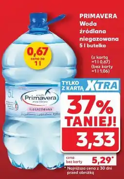 Kaufland PRIMAVERA Woda źródlana niegazowana 5 l butelka oferta