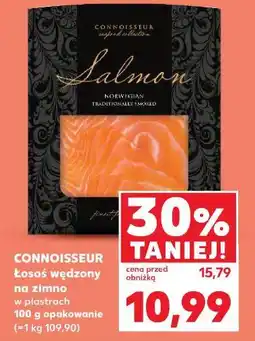 Kaufland CONNOISSEUR Łosoś wędzony na zimno w plastrach 100 g opakowanie oferta