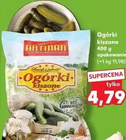 Kaufland Artinan Ogórki kiszone 400 g opakowanie oferta