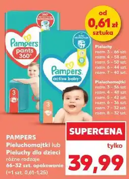 Kaufland PAMPERS Pieluchomajtki lub Pieluchy dla dzieci oferta