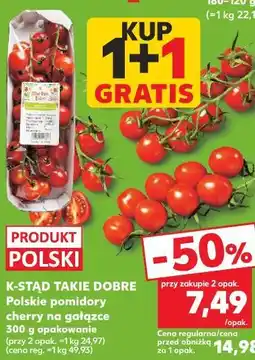 Kaufland K-Stąd Takie Dobre Polskie pomidory cherry na gałązce 300 g opakowanie oferta