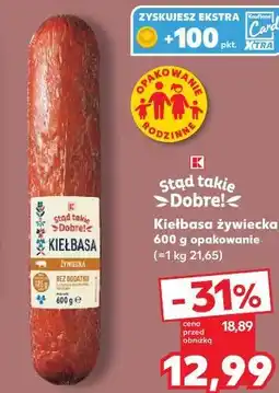 Kaufland Stąd takie Dobre! Kiełbasa żywiecka 600 g opakowanie oferta