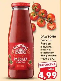 Kaufland DAWTONA Passata Rustica klasyczna, z bazylią, z czosnkiem 690 g butelka oferta
