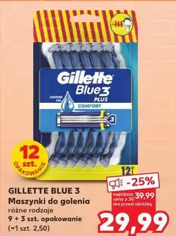 Kaufland GILLETTE BLUE 3 Maszynki do golenia różne rodzaje 9 + 3 szt oferta