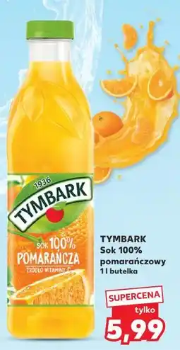 Kaufland Tymbark Sok 100% pomarańczowy 1 l butelka oferta
