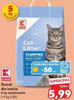 Kaufland K-Classic Żwirek dla kotów oferta