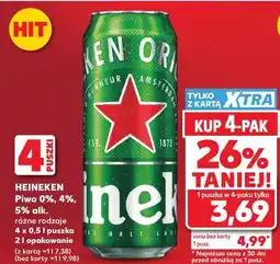 Kaufland HEINEKEN Piwo 0%, 4%, 5% alk. różne rodzaje 4 x 0,5 l puszka oferta