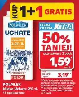 Kaufland POLMLEK Mleko Uchate 2% tł. 1 l opakowanie oferta