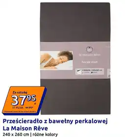 Action Prześcieradło z bawełny perkalowej La Maison Rêve oferta