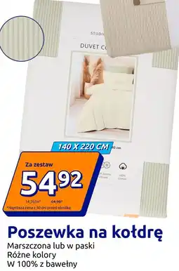 Action Poszewka na kołdrę Marszczona lub w paski 140 x 220 cm oferta
