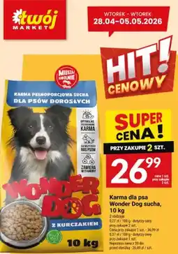 Twój Market Karma dla psa Wonder Dog sucha z kurczakiem oferta