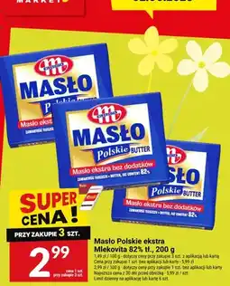 Twój Market Masło Polskie ekstra bez dodatków Mlekovita 82% tł oferta