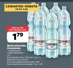 Netto Woda mineralna Cisowianka lekko gazowana oferta