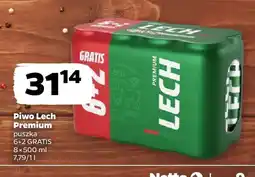 Netto Piwo Lech Premium puszka 6+2 GRATIS oferta