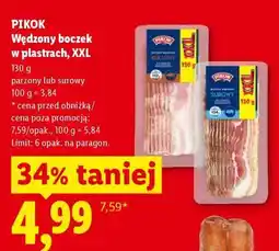 Lidl PIKOK Wędzony boczek w plastrach,XXL oferta