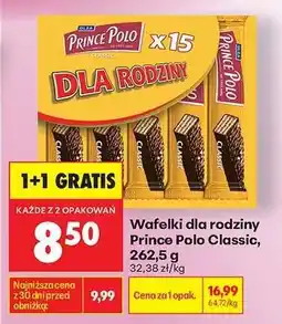 Biedronka Wafelki dla rodziny Prince Polo Classic 262,5 g oferta