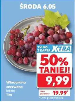 Kaufland Winogrona czerwone luzem 1 kg oferta