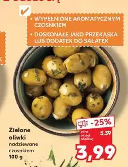 Kaufland Zielone oliwki nadziewane czosnkiem 100 g oferta