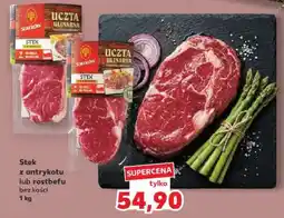 Kaufland Stek z antrykotu lub rostbefu bez kości 1 kg oferta
