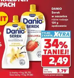 Kaufland DANIO Serek w saszetce różne rodzaje 120 g opakowanie oferta