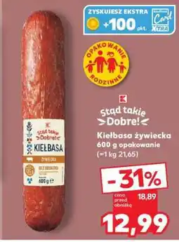 Kaufland Kiełbasa żywiecka 600 g opakowanie oferta