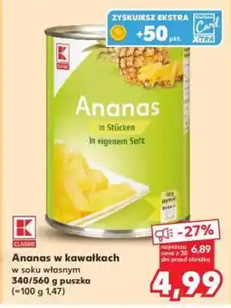 Kaufland Ananas w kawałkach oferta
