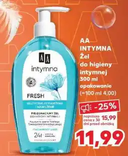 Kaufland AA INTYMA Żel do higieny intymnej 300 ml opakowanie (=100 ml 4,00) oferta