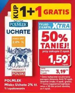 Kaufland POLMLEK Mleko Uchate 2% tł. 1 opakowanie oferta