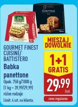 ALDI Babka panettone GOURMET FINEST CUISINE/BATTISTERO oferta