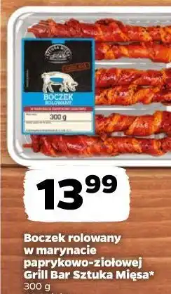 Netto Boczek rolowany w marynacie paprykowo-ziołowej Grill Bar Sztuka Mięsa oferta