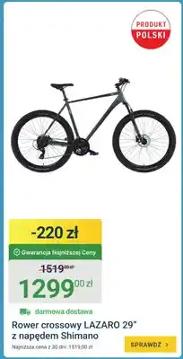 ERLI Rower crossowy LAZARO 29 z napędem Shimano oferta