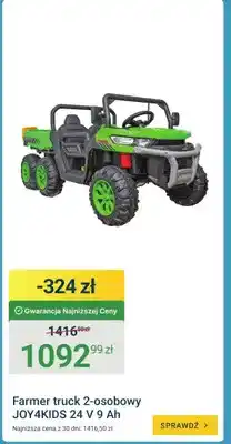 ERLI Farmer truck 2-osobowy JOY4KIDS 24V 9Ah oferta