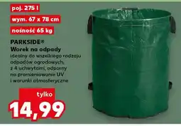 Kaufland Worek na odpady Parkside 275l 67x78cm z 4 uchwytami odporny na promieniowanie UV oferta