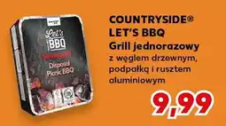 Kaufland Grill jednorazowy Countryside Let's BBQ z węglem drzewnym podpałką i rusztem aluminiowym oferta