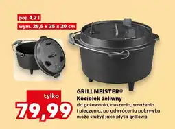Kaufland Kociołek żeliwny Grillmeister 28,5x25x20cm pojemność oferta