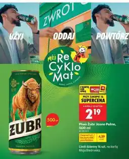 Biedronka Piwo Żubr Jasne Pełne, 500 ml oferta