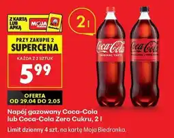 Biedronka Napój gazowany Coca-Cola lub Coca-Cola Zero Cukru, 2 l oferta