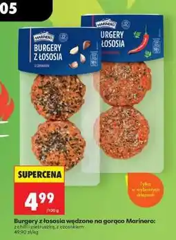Biedronka Burgery z łososia wędzone na gorąco Marinero oferta