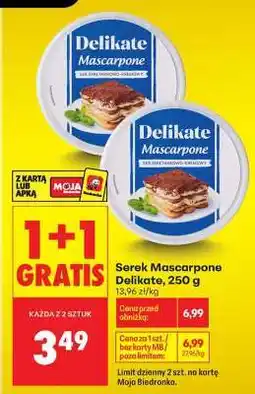 Biedronka Serek Mascarpone Delikate 250 g oferta